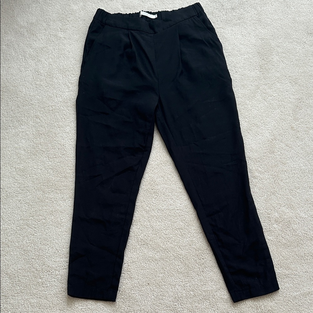 Twik Stylish Black Trousers with Elastic Waistband- Size L